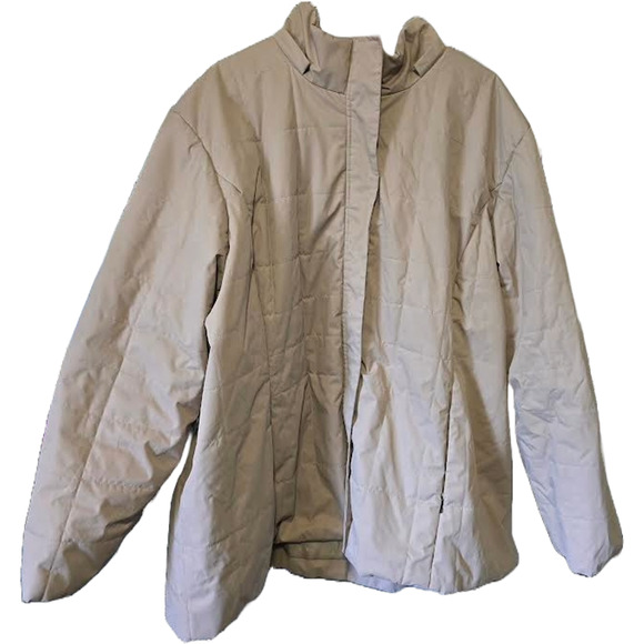 Tally Ho Women’s 2X Beige Quilted Puffer Coat Warm Winter Jacket - Picture 1 of 3